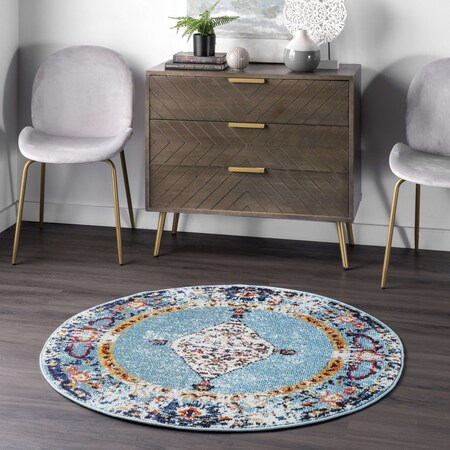 Nuloom Vintage Medallion Veronica Area Rug 4ft KKCB26A-R404